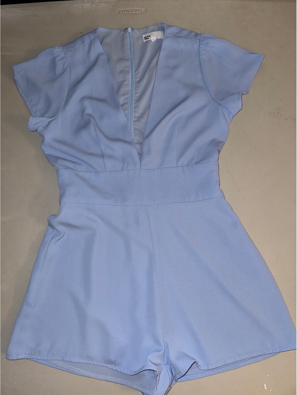 By the way women’s blue shorts, romper size small